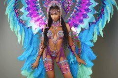 Section Leader- wire-bra w fl-gem bikini bottom,  large tiara, fl necklace , fl arm  pcs, fl upper and lower leg pcs and ultra backpack.