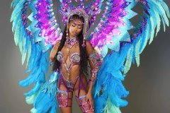 Section Leader- wire-bra w fl-gem bikini bottom, large  tiara, fl necklace , fl arm  pcs, fl upper and lower leg pcs and ultra backpack.