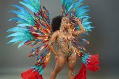 Section Leader - wire-bra w fl-gem bikini bottom,  fl tiara, fl necklace , fl arm  pcs, fl upper and lower leg pcs and ultra backpack.