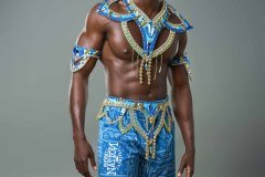 Male - head pc , chest pc , arm pcs , leg pcs , belt and shorts.