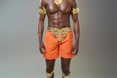 Male - head pc . chest pc , belt, arm pcs and leg pcs.